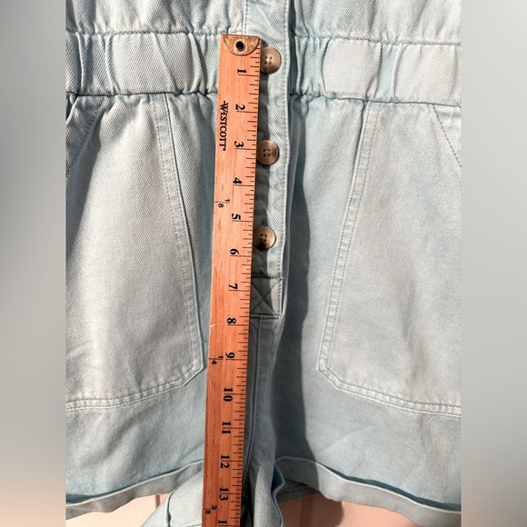 NWT SHOW ME YOUR MUMU | Revolve | XL Cannon Romper Spring Blue Denim Cotton NICE - Picture 13 of 16